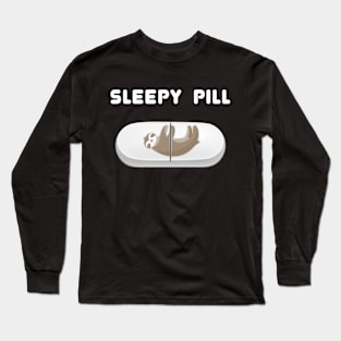 Sleepy sloth pill Long Sleeve T-Shirt